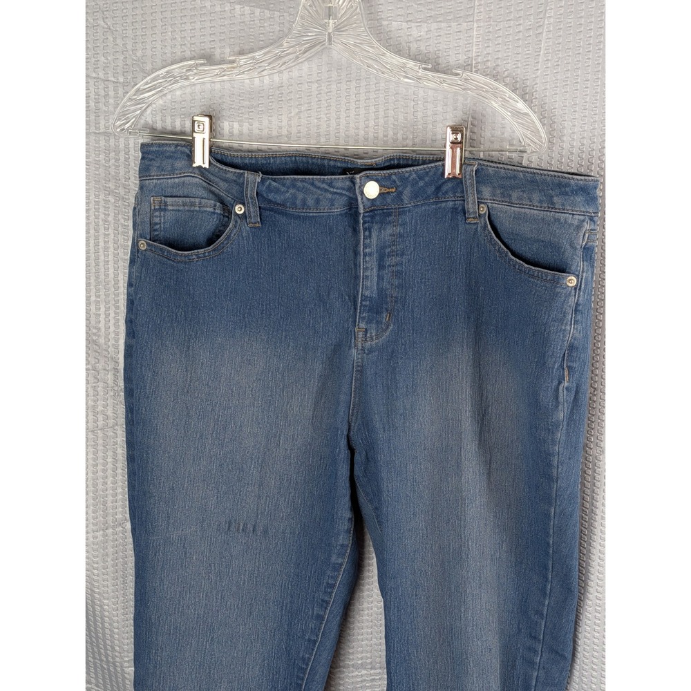 New York & Company Womens‎ 16T Wash Stretch Bootcut Jeans Blue Denim